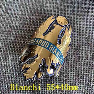 Bianchi bike badge, head badge decal sticker, Gold