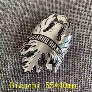 Bianchi bike badge, head badge decal sticker, Silver