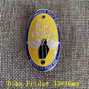 Bike Friday bike badge, head badge