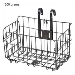 Bike basket foldable steel basket black 1300g