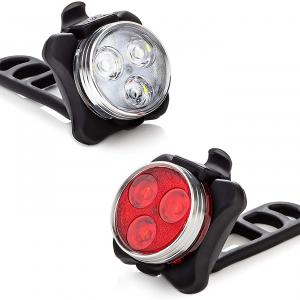 HJ-030 USB Rechargeable Bike Light Set