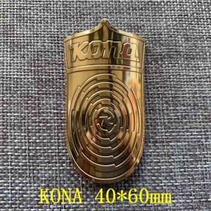 KONA bike badge, head badge, Gold