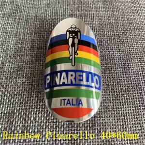 Pinarello bike badge, head badge, Rainbow