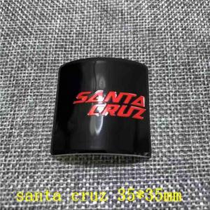 SANTA CRUZ bike badge, head badge decal sticker, Black