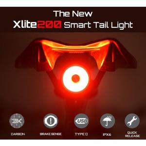 Xlite200 Smart bike tail light Brake sensing light